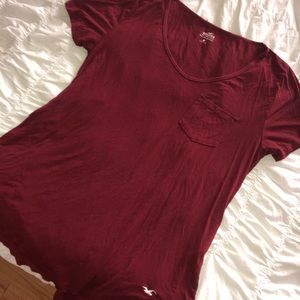 ✨BASIC BURGUNDY SHORT SLEEVE TOP✨